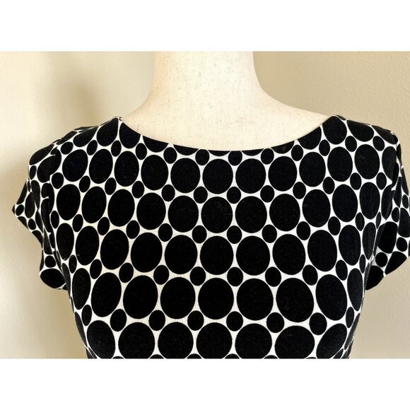 WHBM Mod Black & White Polka Dot Top S - Picture 8 of 10